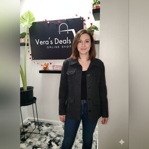 American Eagle Outfitters Dark Gray Utility Jacket